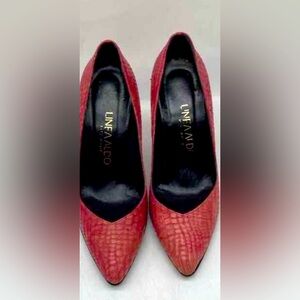 Snakeskin Leather Italy Vintage Pumps EUC VTG